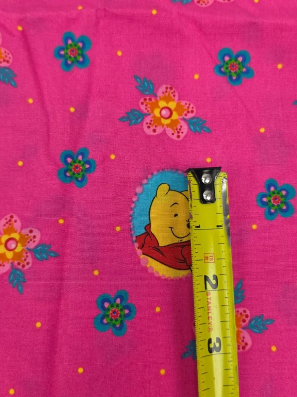Springs Industries Disney 2 Yards Winnie the Pooh & Piglet Pink Cotton Fabric